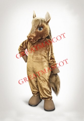 Lovely Brown Horse Mascot Costume