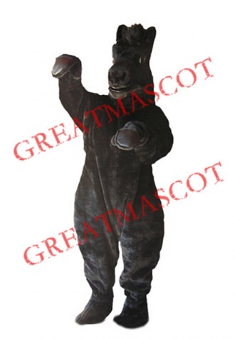 Power Black Horse Mascot Costume