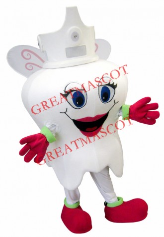Cute Tooth Mascot Costume