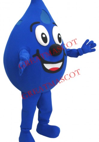 Happy Water Drop Mascot Costume