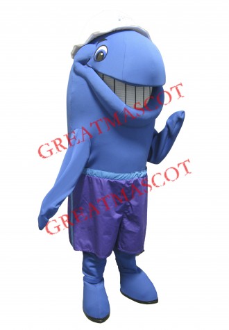 Blue Whale Mascot Costume