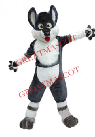 Happy Husky Dog Mascot Costume