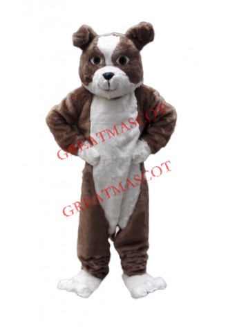 Plush Bulldog Mascot Costume