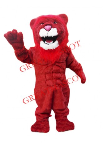 Power Red Lion Mascot Costume