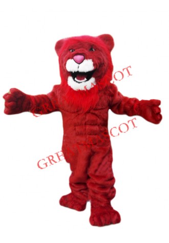 Power Red Lion Mascot Costume