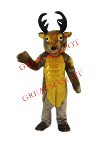 Power Muscular Deer Mascot Costume