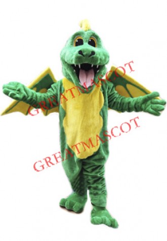 Happy Lightweight Green Dragon Mascot Costume