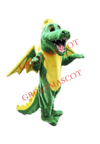 Happy Lightweight Green Dragon Mascot Costume