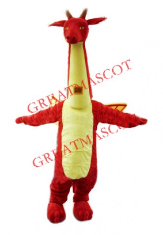 High Quality Red Dragon Mascot Costume