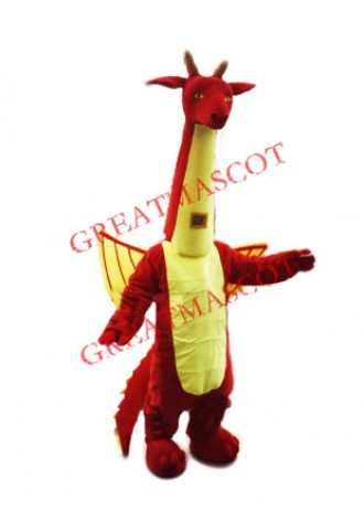 High Quality Red Dragon Mascot Costume