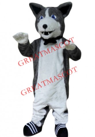 Cute Plush Husky Mascot Costume