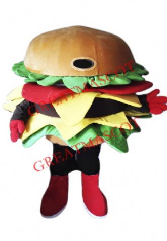 High Quality Hamburger Mascot Costume