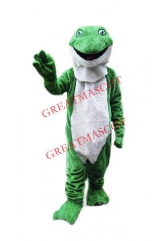 Plush Green Frog Mascot Costume