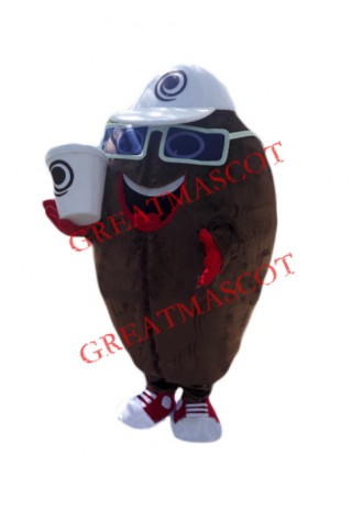 Coffee Bean Mascot Costume