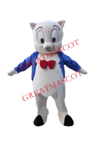 Porky Pig Mascot Costume