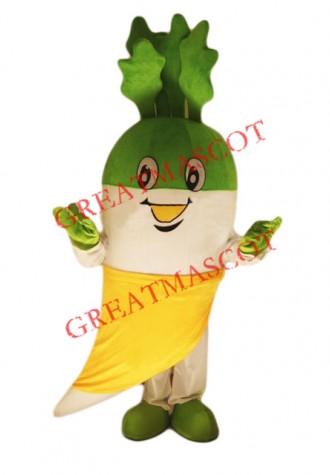 White Radish Mascot Costume