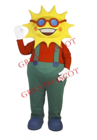 Smiling Lightweight Sun Mascot Costume