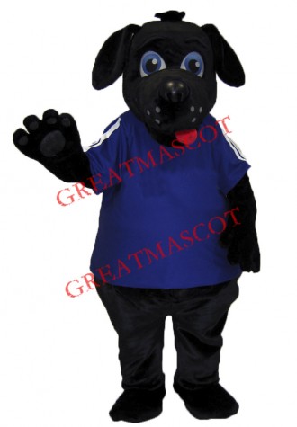 College Black Dog Mascot Costume