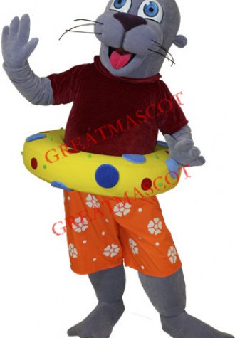 Happy Lightweight Sea Lion Mascot Costume