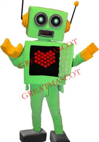 Happy Lightweight Robot Mascot Costume