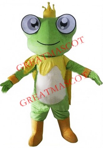 King Frog Mascot Costume