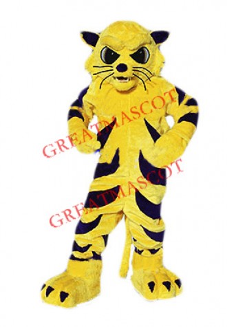 Yellow Wildcat Mascot Costume