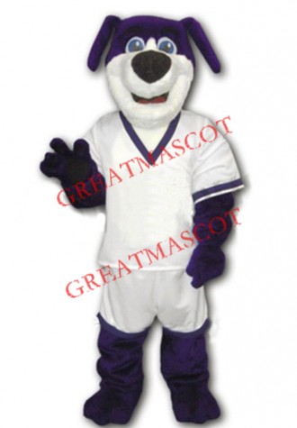 Purple Sport Dog Mascot Costume