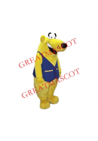 Big Yellow Bear Mascot Costume