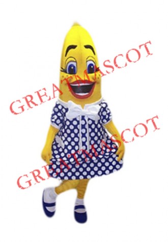 Girl Banana Mascot Costume