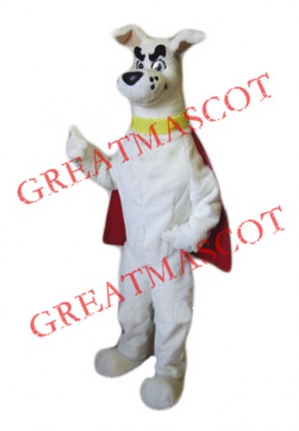 Super White Dog Mascot Costume
