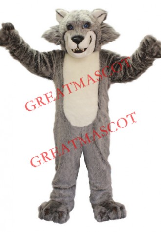 Gray Wolf Mascot Costume