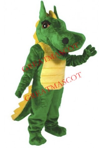 Big Green Dragon Mascot Costume
