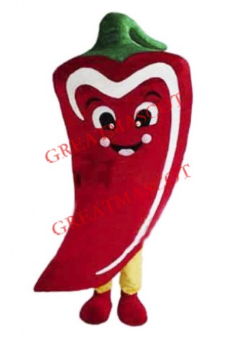 Red Chili Mascot Costume