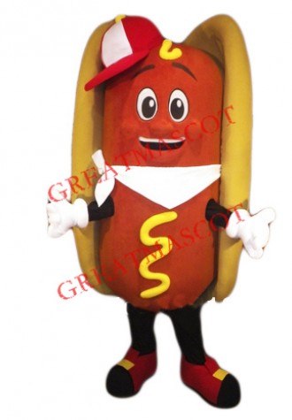 Happy Lightweight Hot Dog Mascot Costume