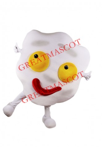 Fried Egg Mascot Costume