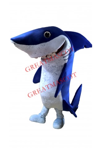 Professional Quality Blue Shark Mascot Costume