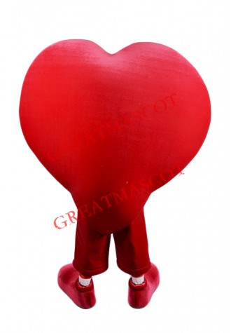 Super Cute Red Heart Mascot Costume