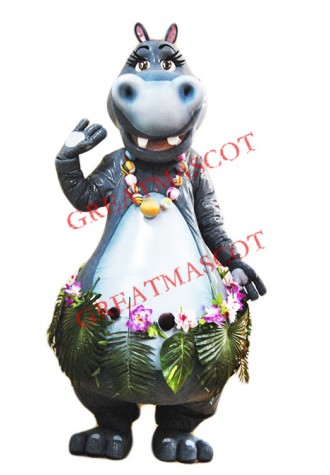 Beautiful Hippopotamus Mascot Costume Free Shipping