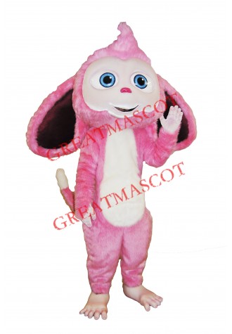 Pink Monkey Mascot Costume