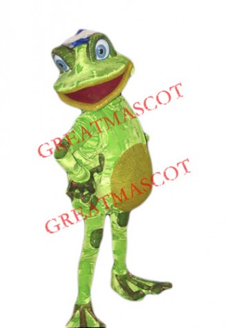 Smiling Frog Mascot Costume