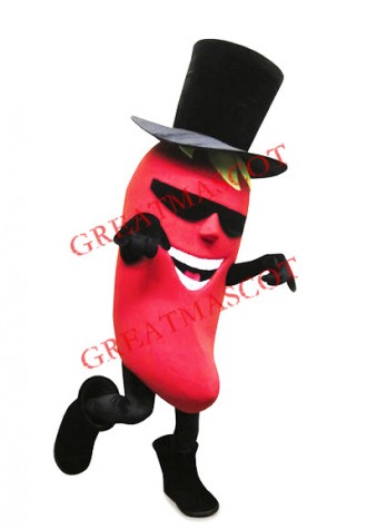 Happy Lightweight Chili Pepper Mascot Costume