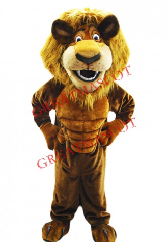 Happy Power Lion Mascot Costume
