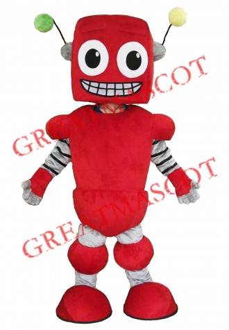 Red Robot Mascot Costume