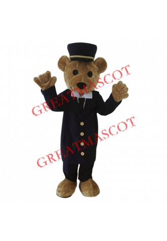 Adult Police Teddy Bear Mascot Costume