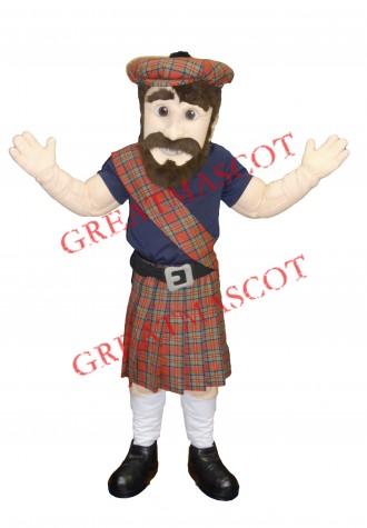 Happy Lightweight Highlander Mascot Costume