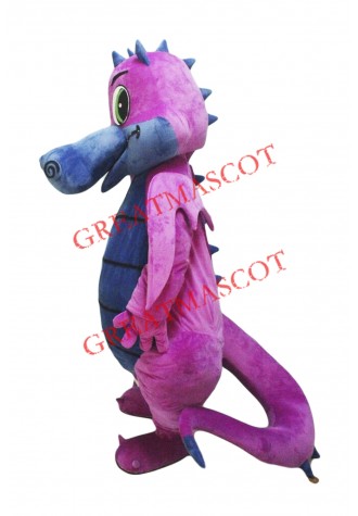 Pink & Grey Dragon Mascot Costume