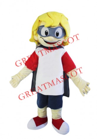 Yellow Hair Boy Mascot Costume