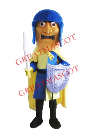 Blue Solider Mascot Costume