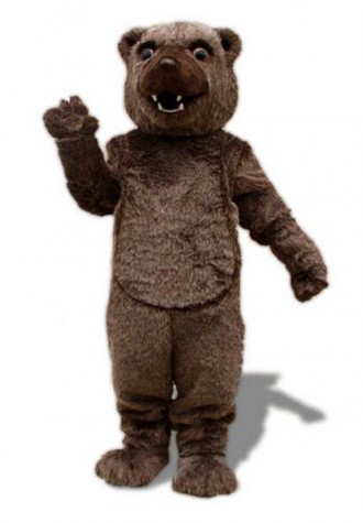 Plush Material Brown Bear Mascot Costume