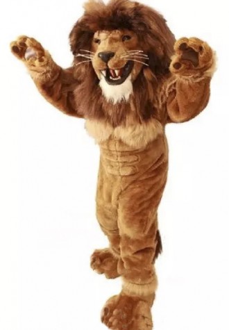 Friendly Lion Mascot Costume Power Lion Costume for Adult